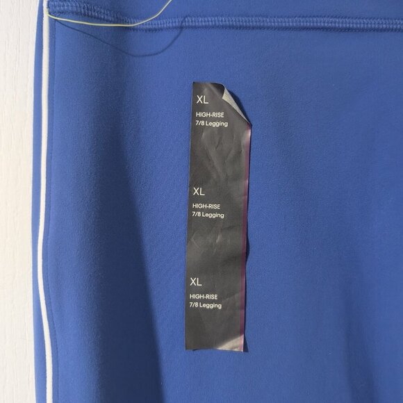 All In Motion | Women’s Everyday Soft High-Rise Piped 7/8 Leggings In Blue - Picture 7 of 13